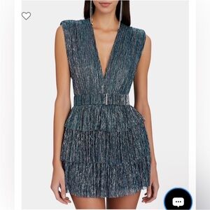 Sabina Musayev Skylar Mini Dress V-Neck Sleeveless